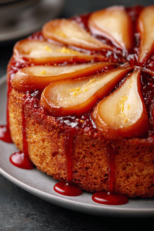 Almond Paste Pear Cake