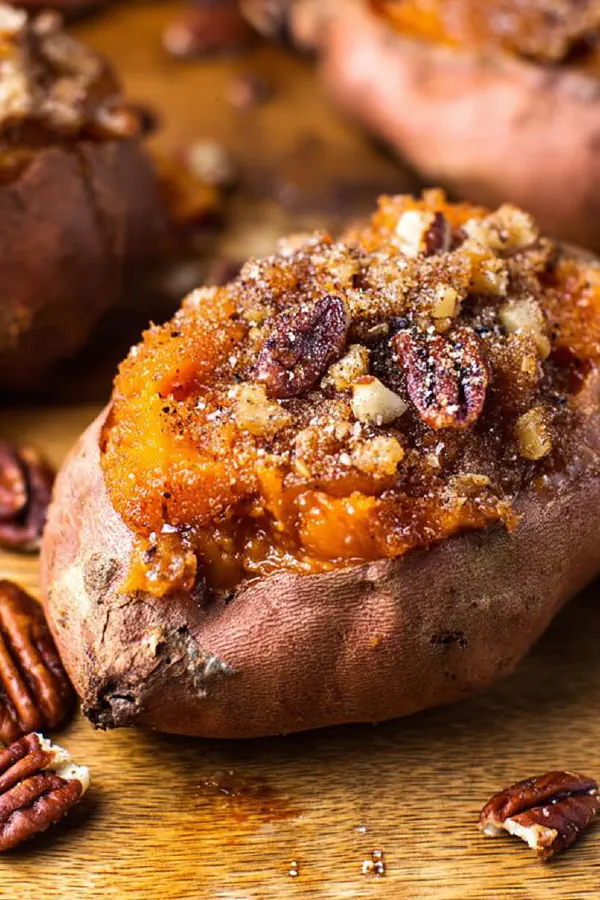 Apple Spiced Stuffed Sweet Potatoes