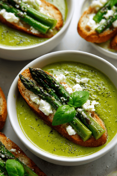 Asparagus Basil Cream Soup