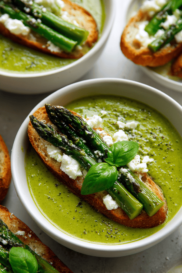 Asparagus Basil Cream Soup