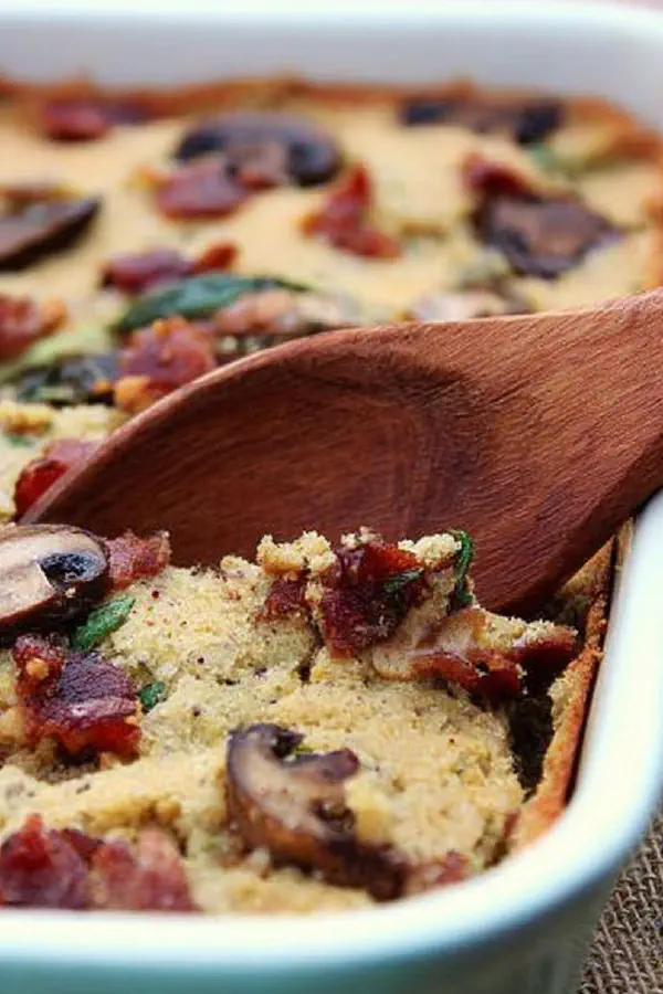 Bacon Mushroom Cornbread Dressing