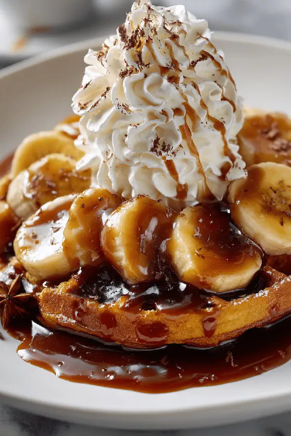 Banana Foster Waffles