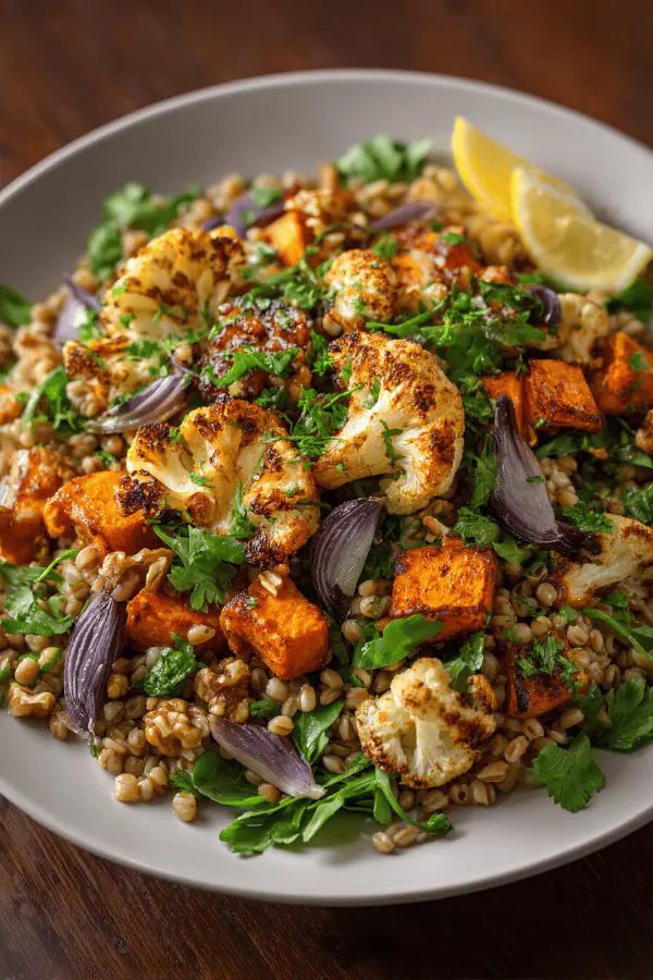 Barley Cauliflower Sweet Potato Salad