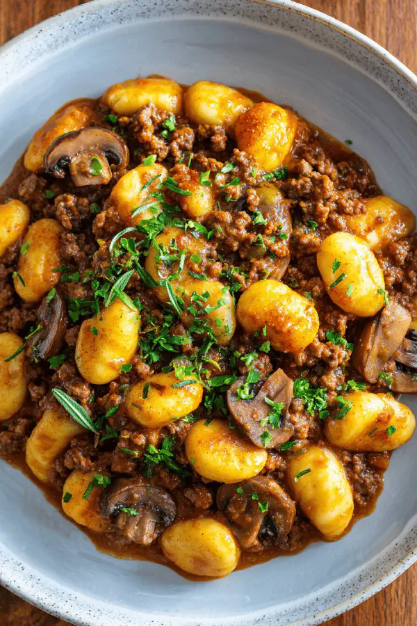 Beef Gnocchi with Rosemary