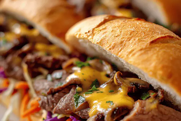 Caramelized Onion Beef Bagels