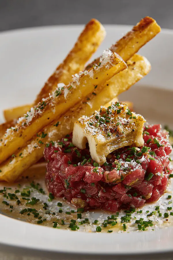 Beef Tartare with Roasted Bone Marrow