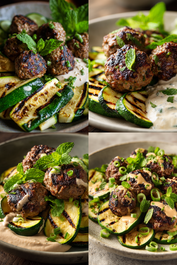 Beef Zucchini Meatballs Tahini