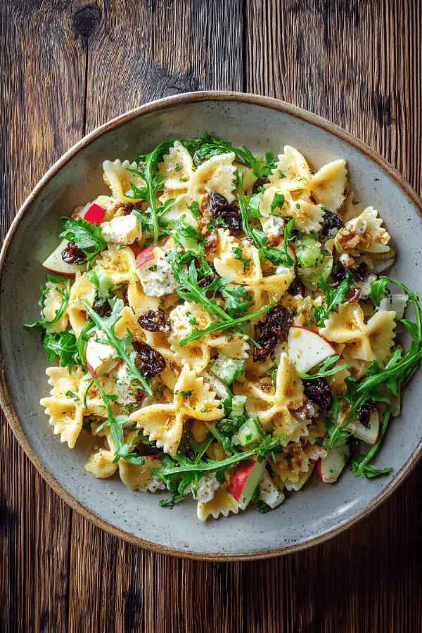 Bowtie Pasta Salad with Apples and Feta