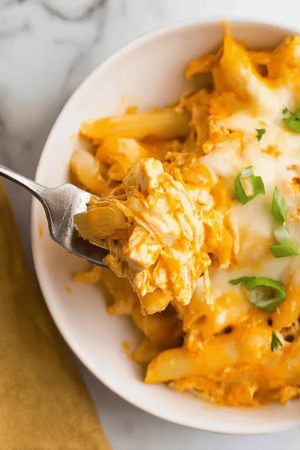 Buffalo Chicken Pasta Bake