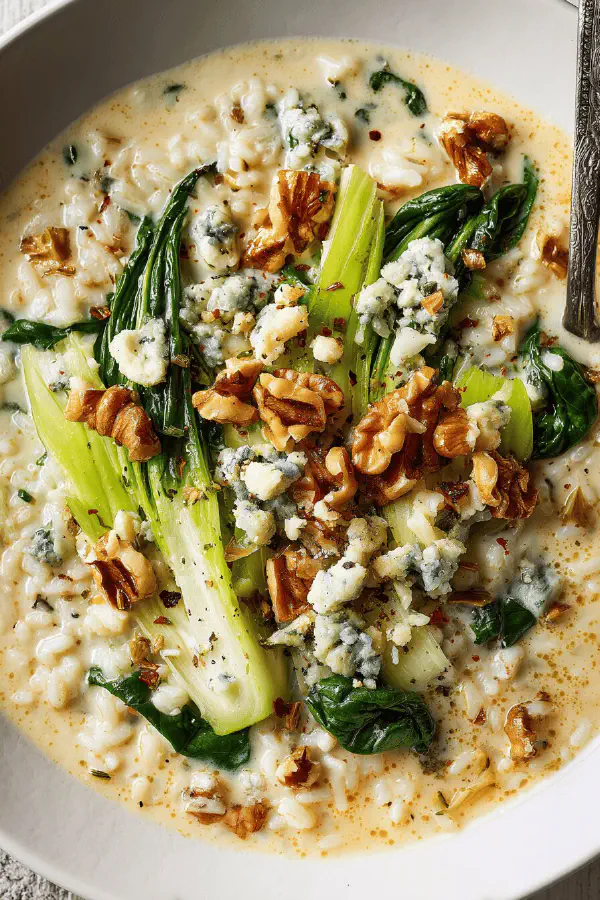 Celery Walnut Blue Soup