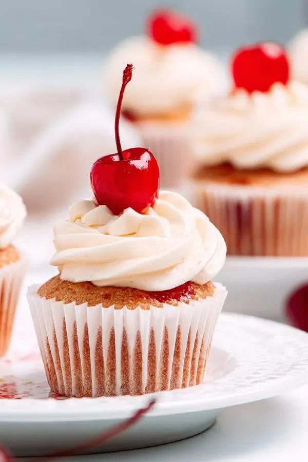 Cherry Almond Cupcakes