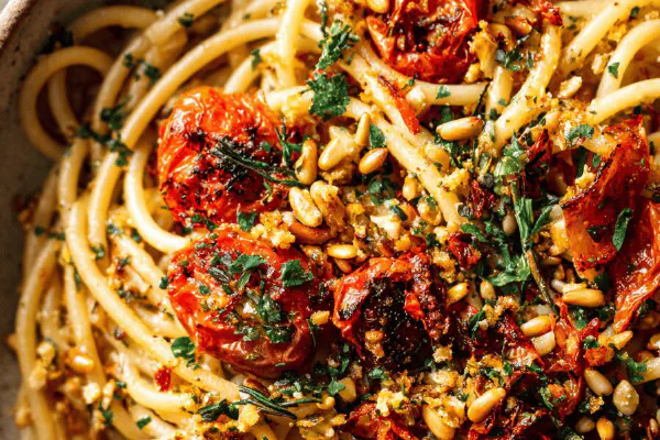 Garlic Cream Linguines Twist