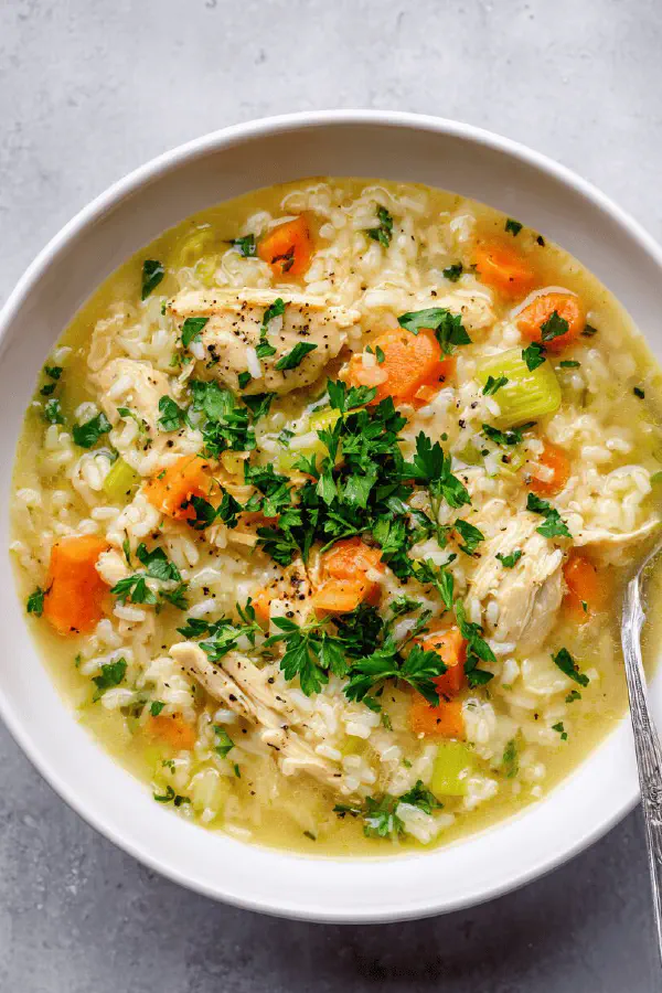 Chicken Lemon Rice Soup
