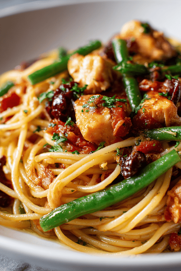 Cod Spaghettinis Green Beans
