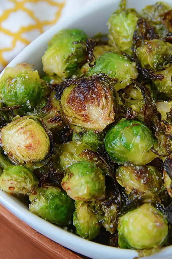 Crispy Garlic Brussels