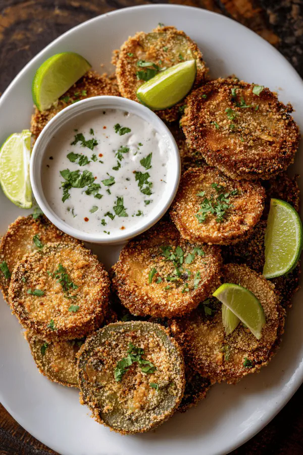 Crispy Green Tomatoes with Smoky Dip