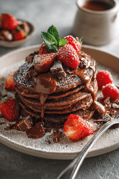 Double Chocolate Pancakes Twist