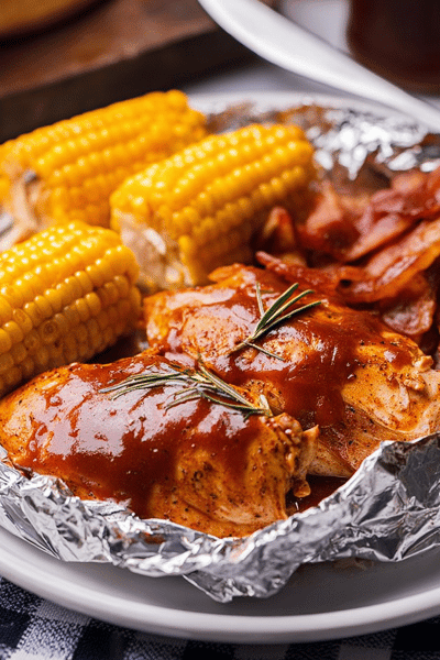 Foil Chicken Sweet Potato Packets