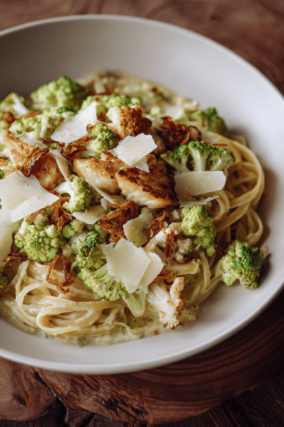 Garlic Cream Linguines Twist