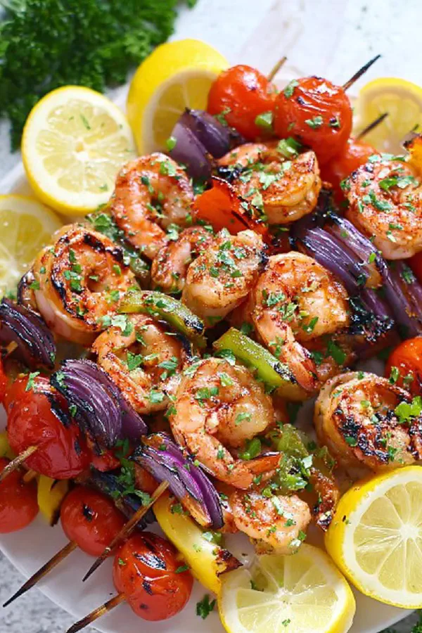 Garlic Shrimp Skewers Twist
