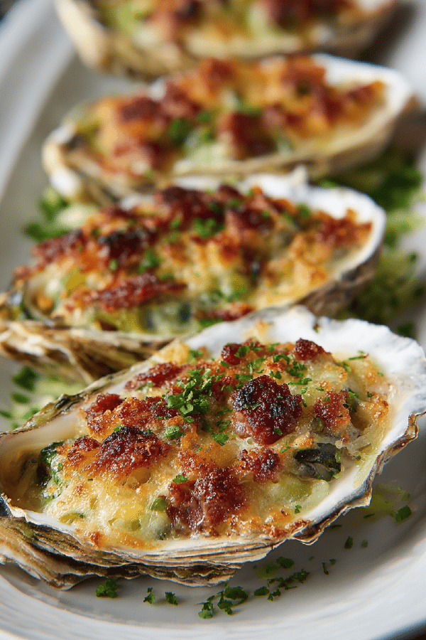 Gratinated Chorizo Oysters