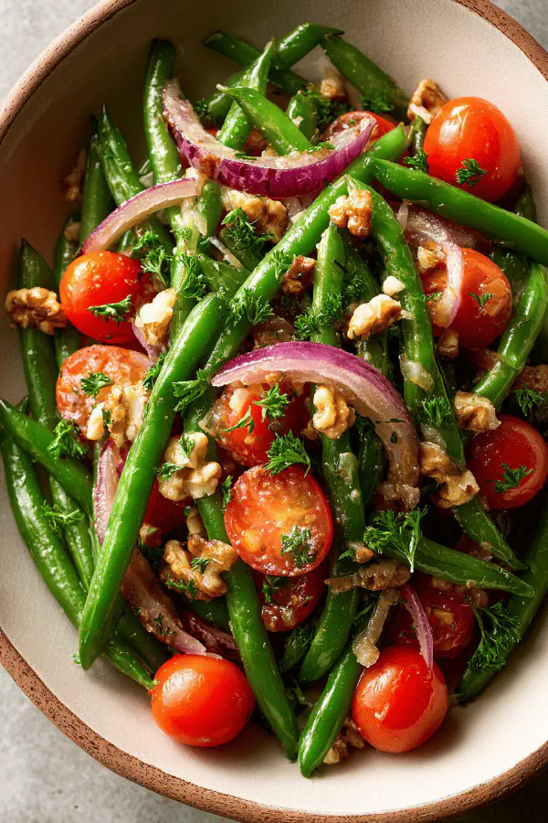 Green Bean Salad with Red Wine Dressing