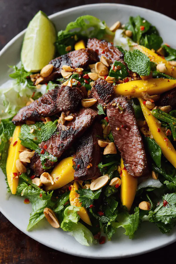 Grilled Beef Mango Salad