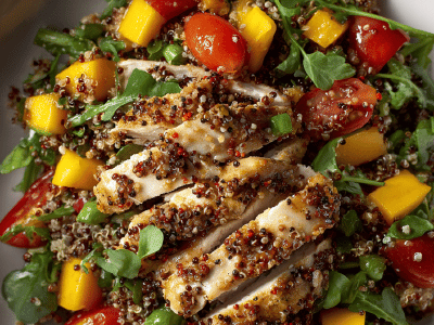 Grilled Chicken Mango Quinoa Salad