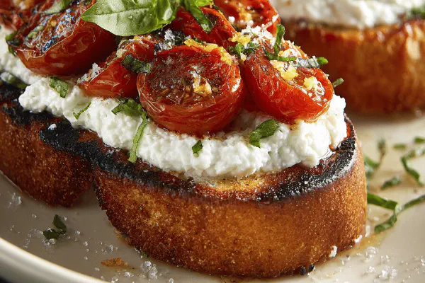 Herbed Ricotta Tomato Tartines