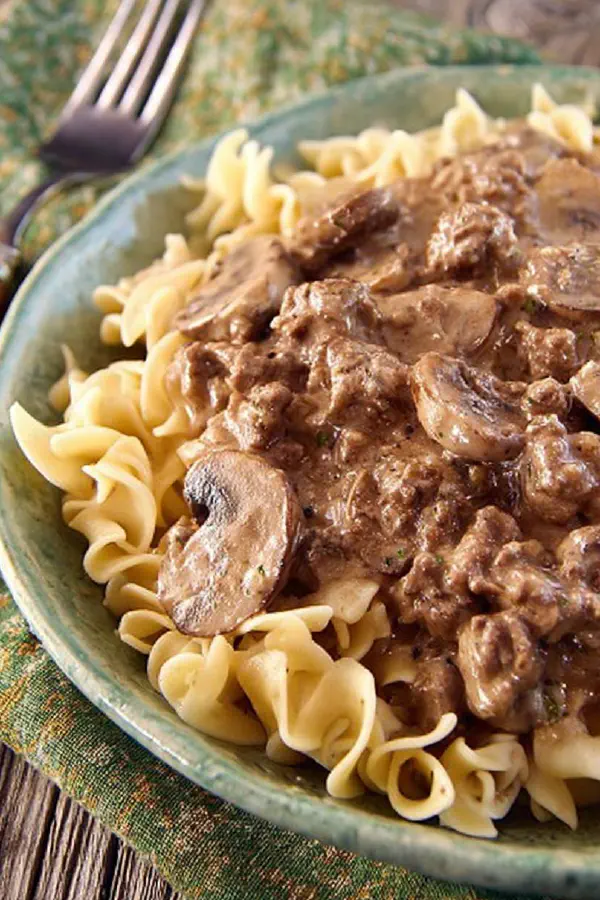 Ground Beef Stroganoff Twist
