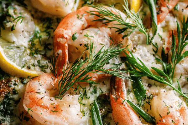 White pizza zucchini trout shrimp