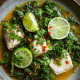 Golden Perch with Caramelized Onion Mushroom Sauce