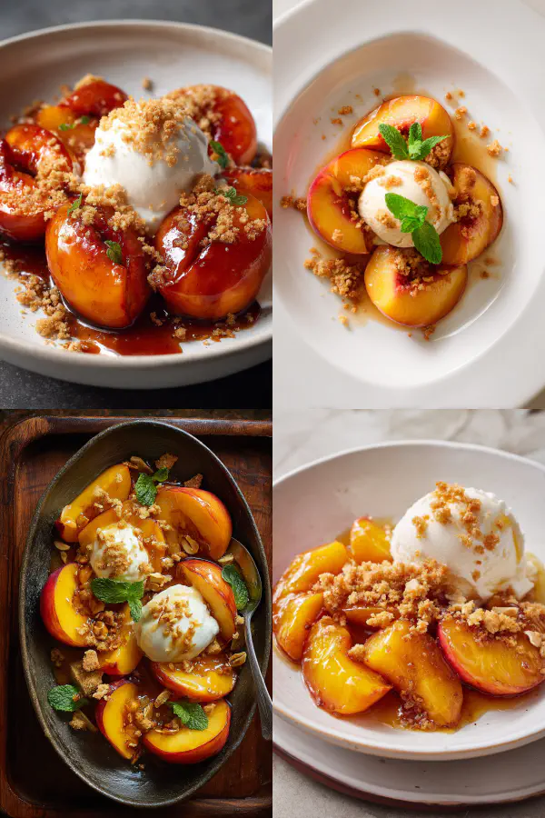 Honey Ginger Roasted Peaches