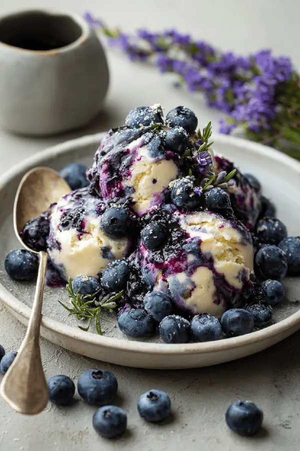 Lavender Wild Blueberry Ice Cream