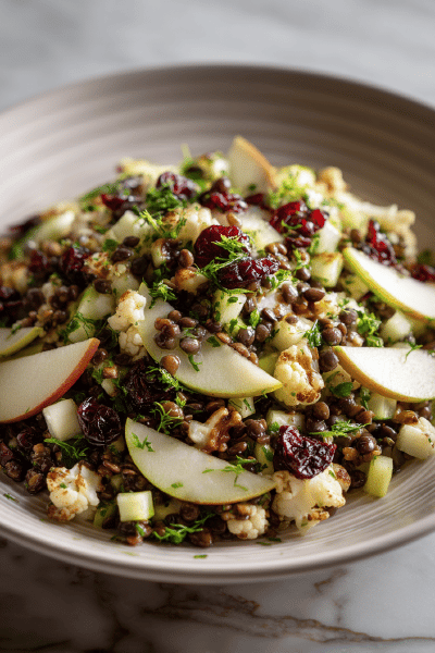 Legume Apple Herb Salad
