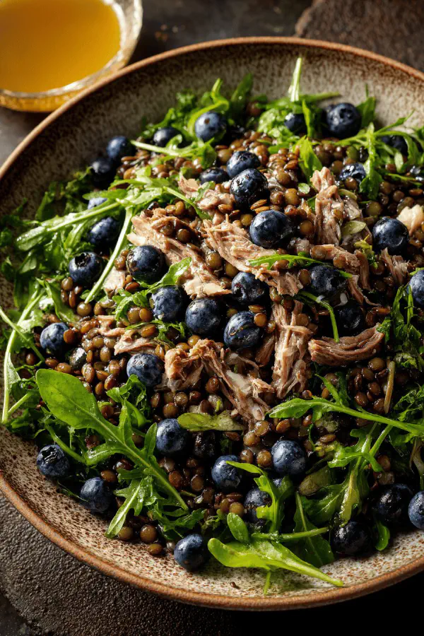 Lentil Salad Duck Blueberry
