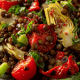 Grilled Romaine Salad Barbecue Style