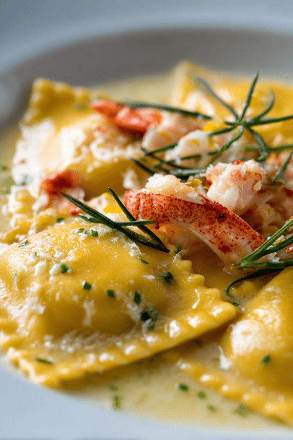 Lobster Ravioli with Citrus Butter