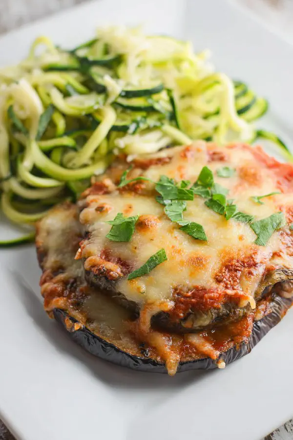 Low Carb Eggplant Parm Zoodles