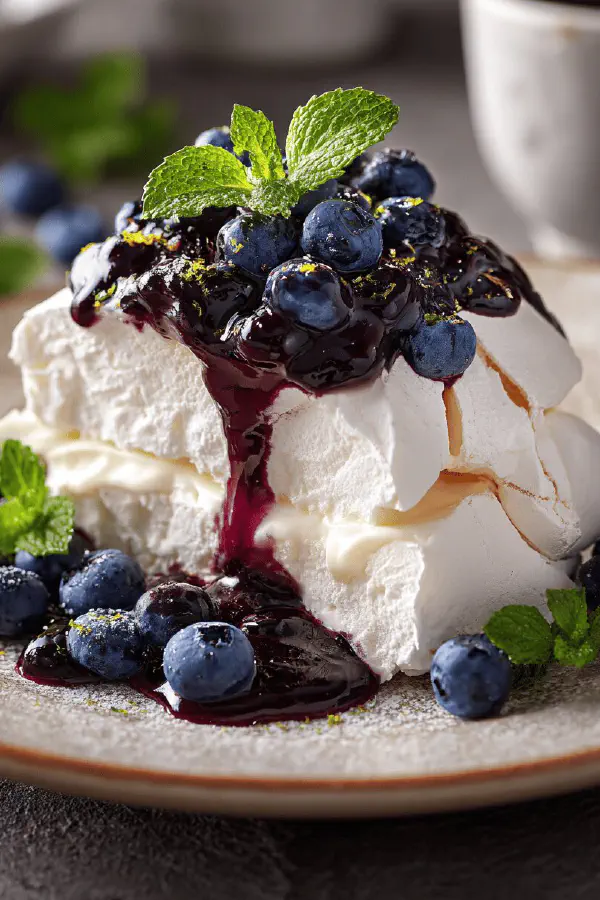 Maple Blueberry Pavlova