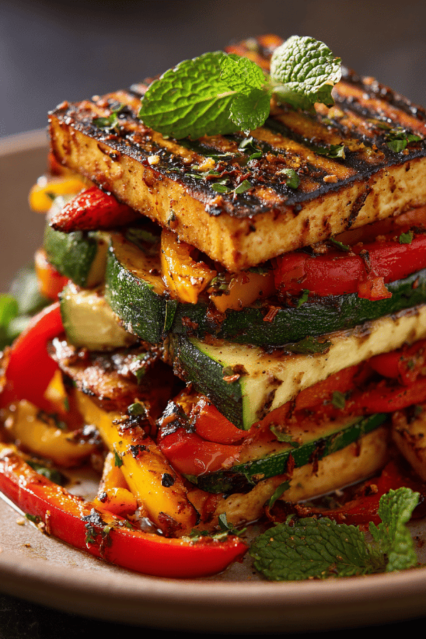 Mediterranean Tofu Veg Stack