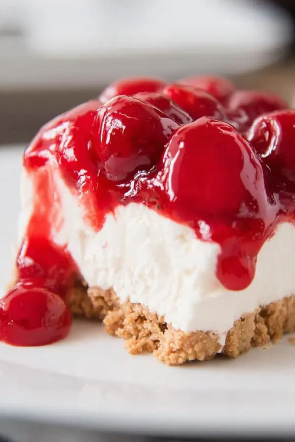 No Bake Cherry Cheesecake Bars