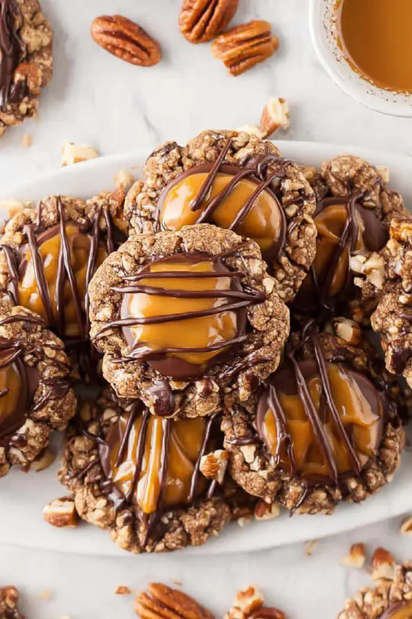 Nutty Caramel Thumbprints