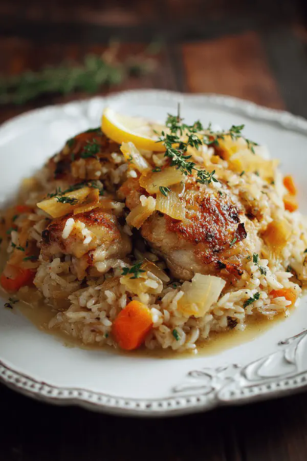 One-Pot Chicken Brown Rice Fennel