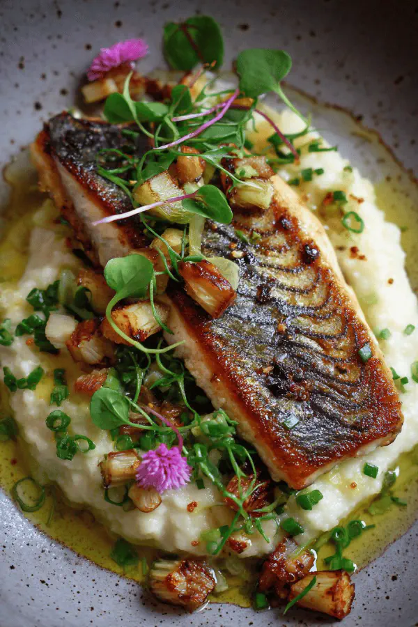 Pan-Seared Mackerel with Celery Root Mash