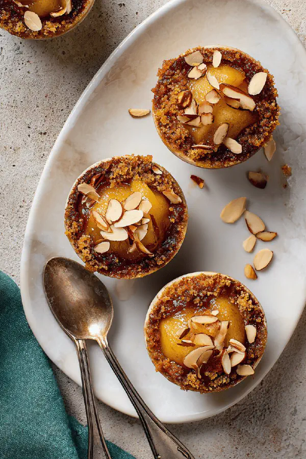 Pear Upside-down Cakes Spiced Caramel