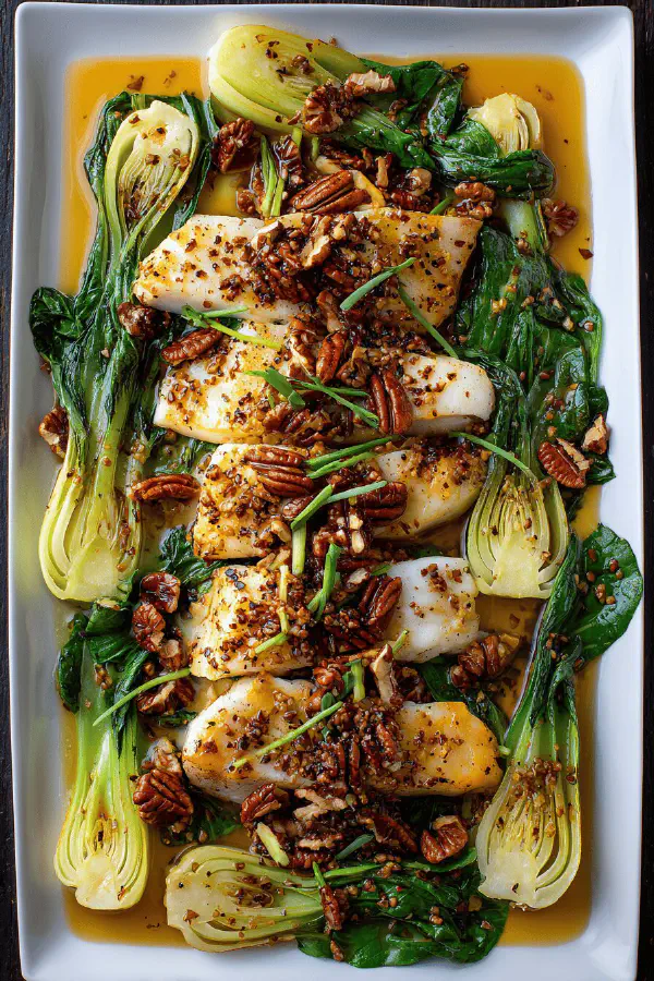 Pecan Bok Choy Fish