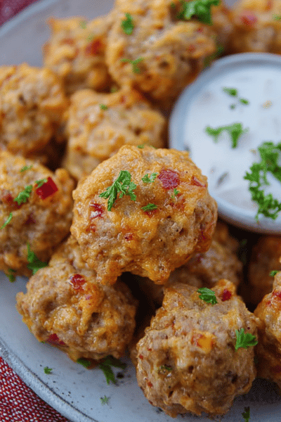 Pimento Cheese Sausage Balls Twist