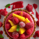 Light Yogurt Mousse with Fruit Salad