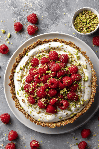 Pistachio Raspberry Tart